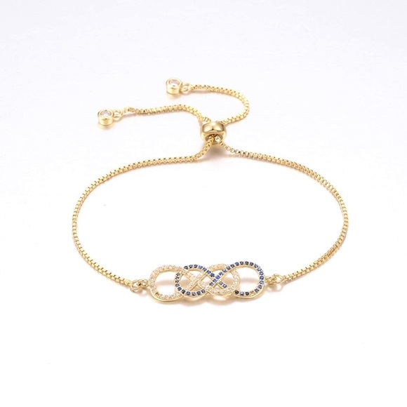 6 Bracelets! Adjustable CZ Crystal Infinity Jewels - Picture 4 of 5